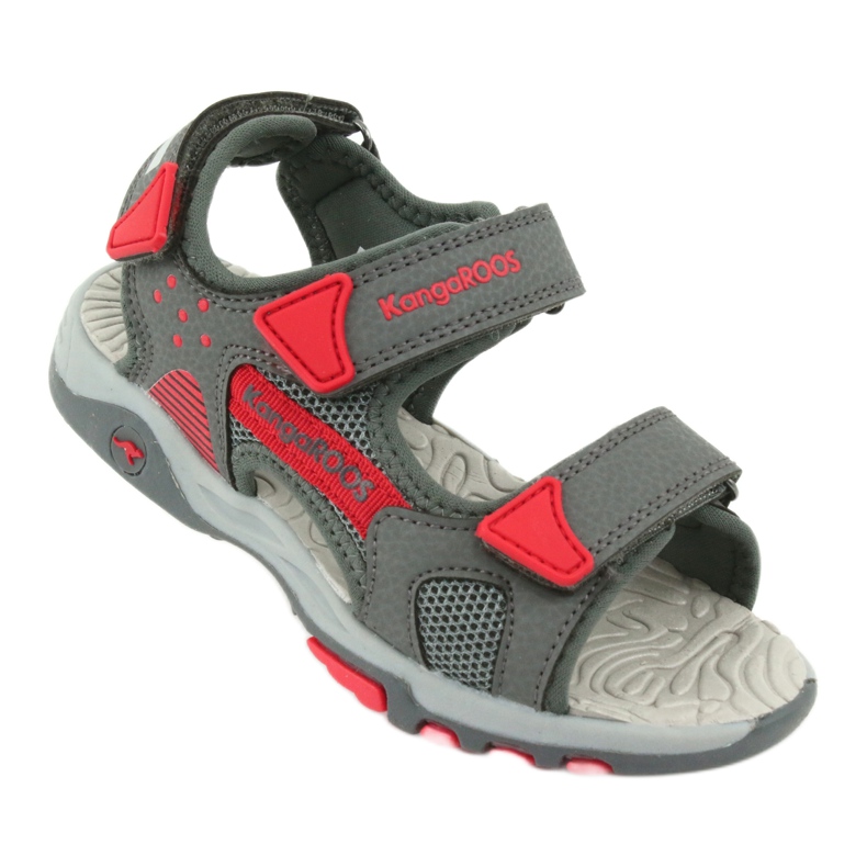 KangaRoos Sandals Boys's Grey-Red Insert 18337 cinza 1