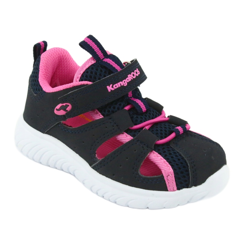 Sandálias de velcro KangaRoos 02058 dk marinho azul marinho rosa 1