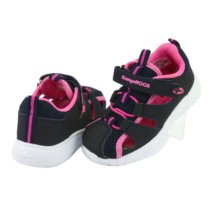 Sandálias de velcro KangaRoos 02058 dk marinho azul marinho rosa 4