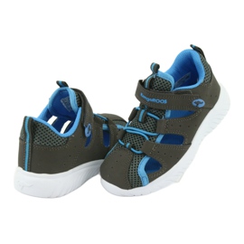 Sandálias com velcro de salto KangaRoos 02058 cinza azul 4