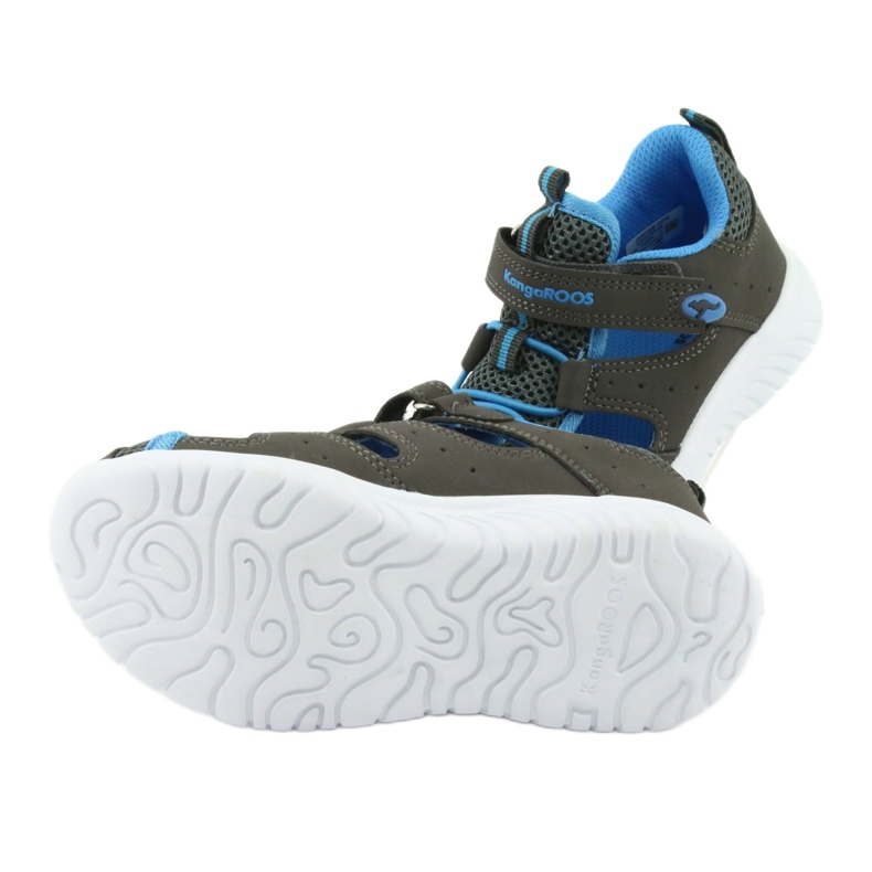 Sandálias com velcro de salto KangaRoos 02058 cinza azul 5