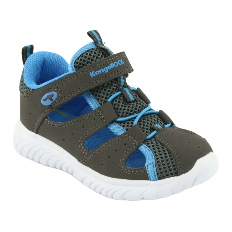 Sandálias com velcro de salto KangaRoos 02058 cinza azul 1