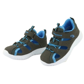 Sandálias com velcro de salto KangaRoos 02058 cinza azul 3