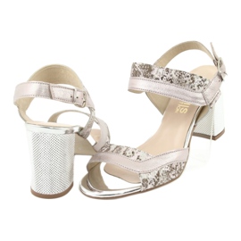 Sandálias na postagem do Gamis 3942 bege rosa prata 4