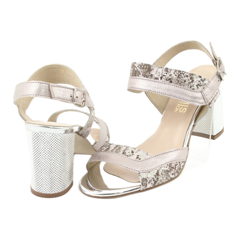 Sandálias na postagem do Gamis 3942 bege rosa prata 4