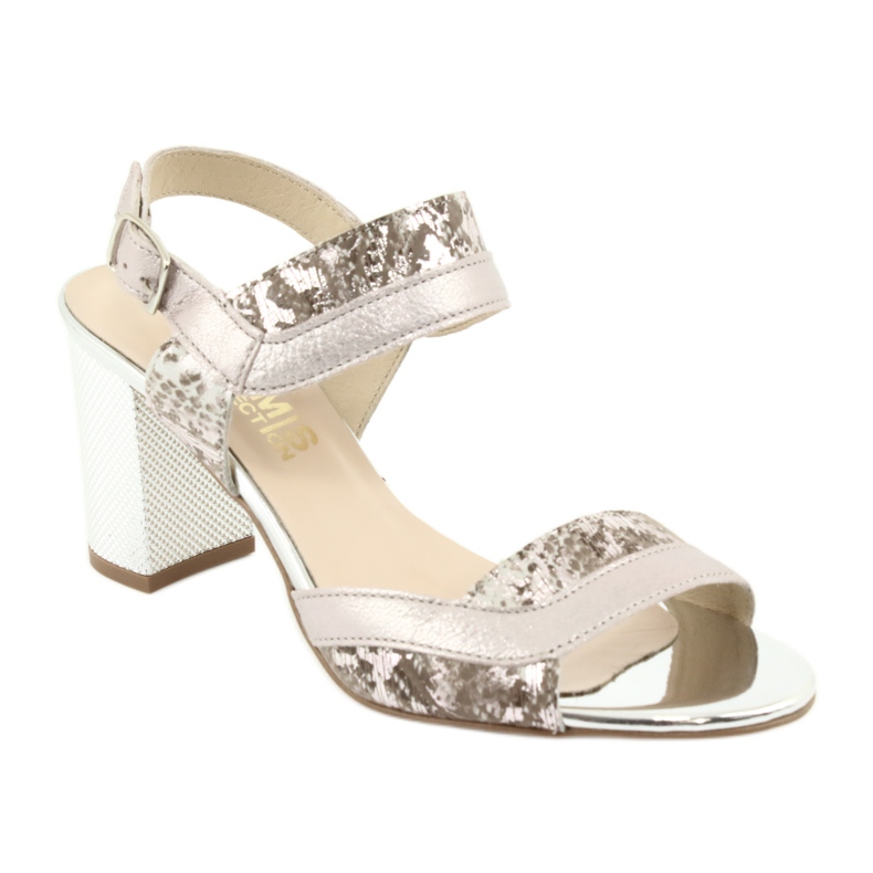 Sandálias na postagem do Gamis 3942 bege rosa prata 1