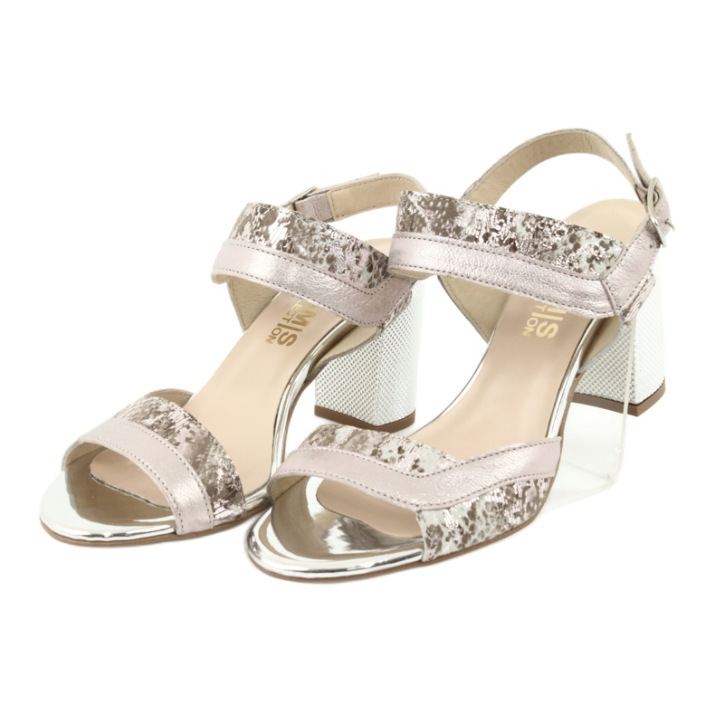 Sandálias na postagem do Gamis 3942 bege rosa prata 3