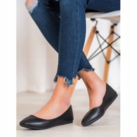 Seastar Bailarinas pretas com couro ecológico preto 1 Seastar Bailarinas pretas com couro ecológico preto 1