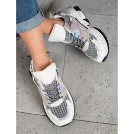 Seastar Tênis elegantes com efeito Holo branco multicolorido 1 Seastar Tênis elegantes com efeito Holo branco multicolorido 1