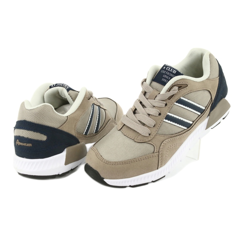 American Club Sapatos bege esportivos infantis BS10 4