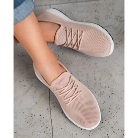 SHELOVET Sapatos confortáveis ​​na plataforma rosa 4