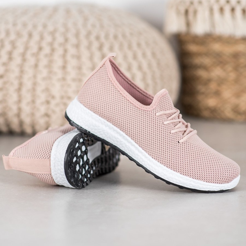 SHELOVET Sapatos confortáveis ​​na plataforma rosa 2
