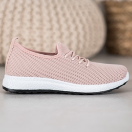 SHELOVET Sapatos confortáveis ​​na plataforma rosa 5