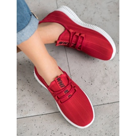 SHELOVET Sapatos Red Openwork vermelho 2