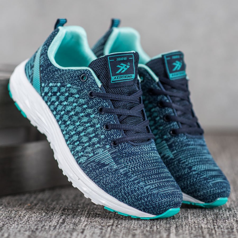 Ax Boxing Calçados Esportivos Com Malha azul 1