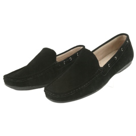 Mocassins masculinos de camurça preta American Club JK01 preto 2