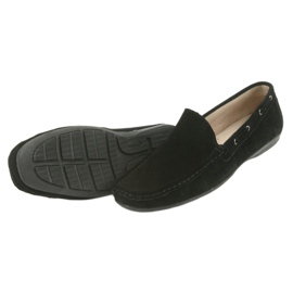 Mocassins masculinos de camurça preta American Club JK01 preto 3
