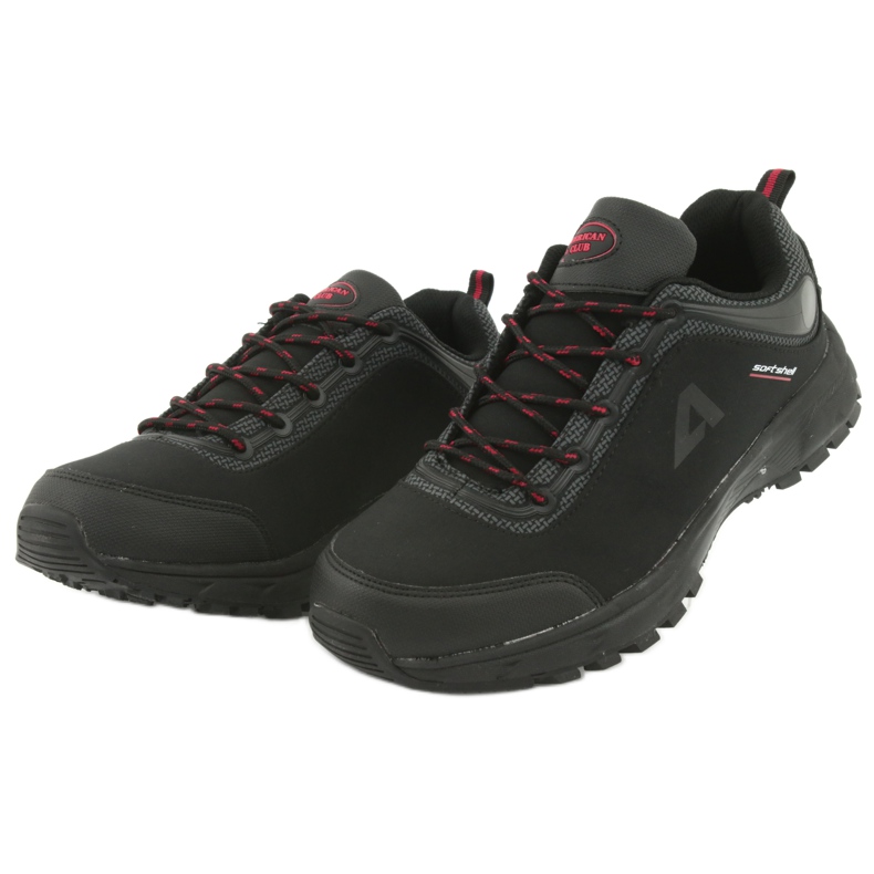 Calçados esportivos softshell impermeáveis ​​American Club HL02 preto vermelho cinza 3