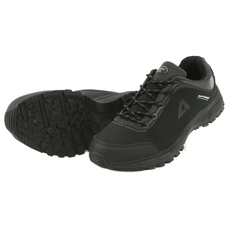 Calçados esportivos softshell impermeáveis ​​American Club HL02 preto cinza 5