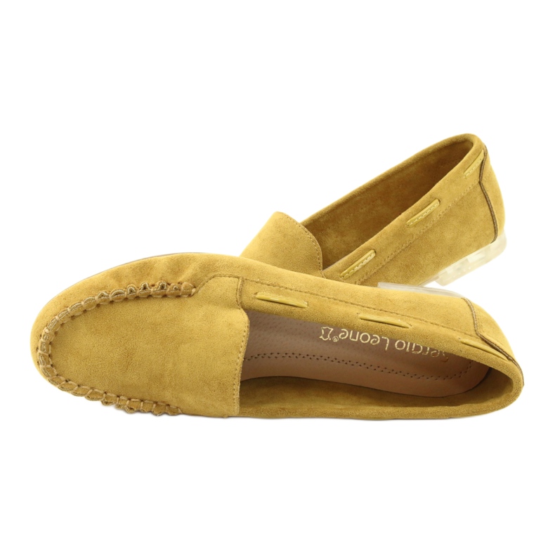 Mocassins femininos de camurça Sergio Leone 722 amarelo 6