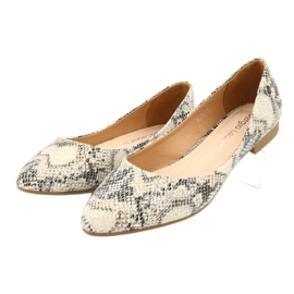 Bailarinas com padrão animal Sergio Leone BL611 castanho cinza 3