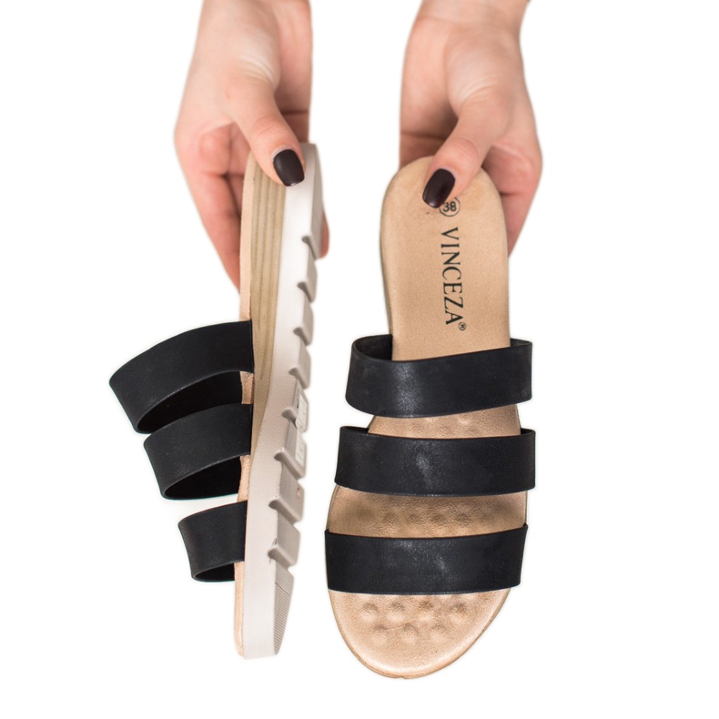 Chinelos VINCEZA pretos 1