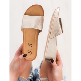 SHELOVET Chinelos elegantes amarelo 1