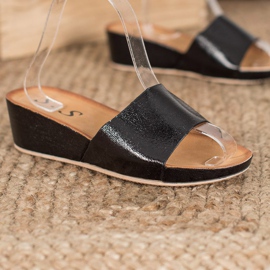 SHELOVET Chinelos elegantes preto 2