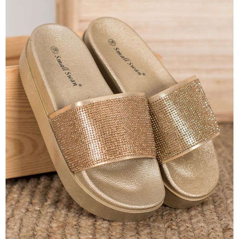 SHELOVET Chinelos na plataforma amarelo 1