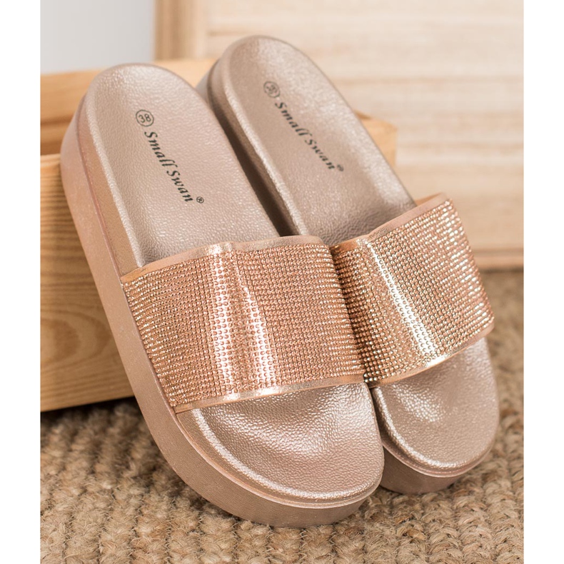 SHELOVET Chinelos na plataforma amarelo 1