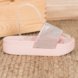 SHELOVET Chinelos na plataforma rosa 1