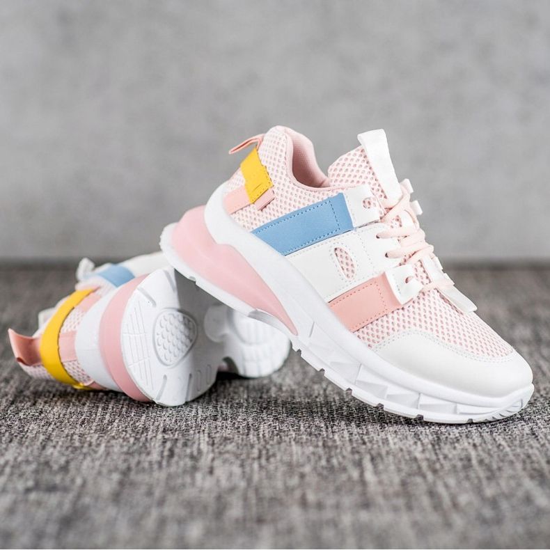 Seastar Tênis Coloridos Com Malha branco multicolorido 1