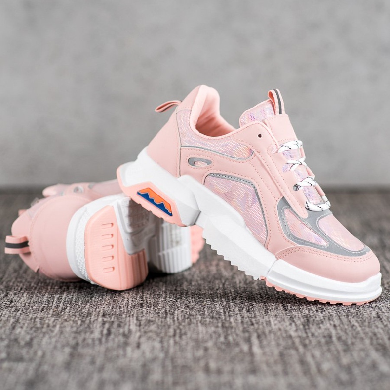 SHELOVET Tênis esportivos na plataforma rosa 1