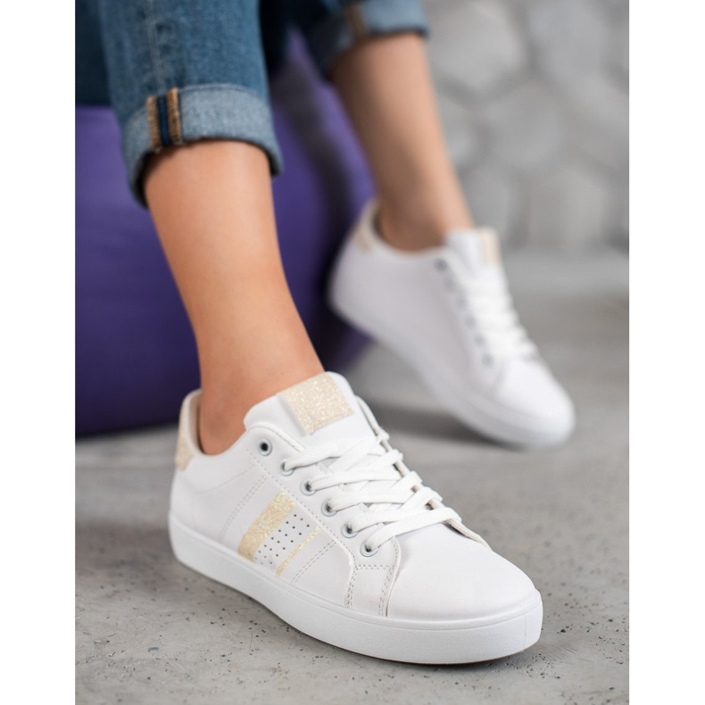 SHELOVET Calçados esportivos brancos confortáveis 2