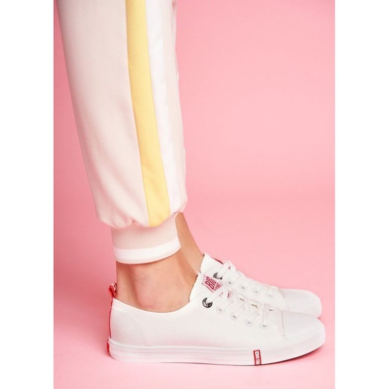 Sapatos femininos brancos tênis Big Star FF274087 1