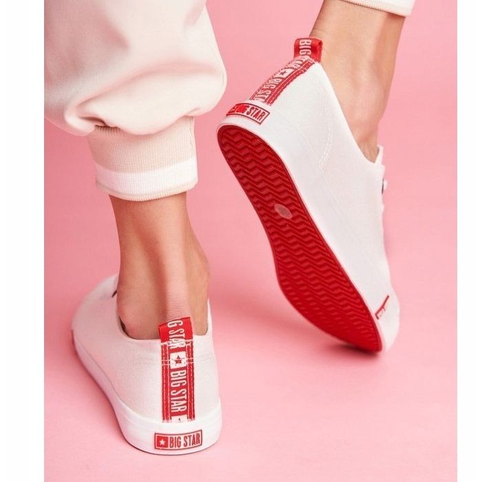 Sapatos femininos brancos tênis Big Star FF274087 2