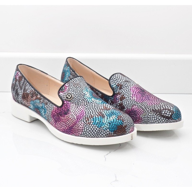 Sapatos clássicos de jazz floral preto ZQ630-1 multicolorido 2