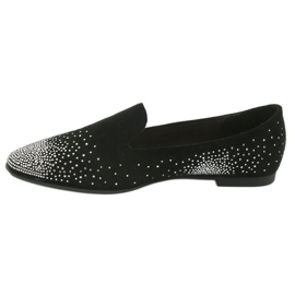 Sergio Leone Ballerinas femininas com zircões pretos 601 2