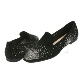Sergio Leone Ballerinas femininas com zircões pretos 601 4
