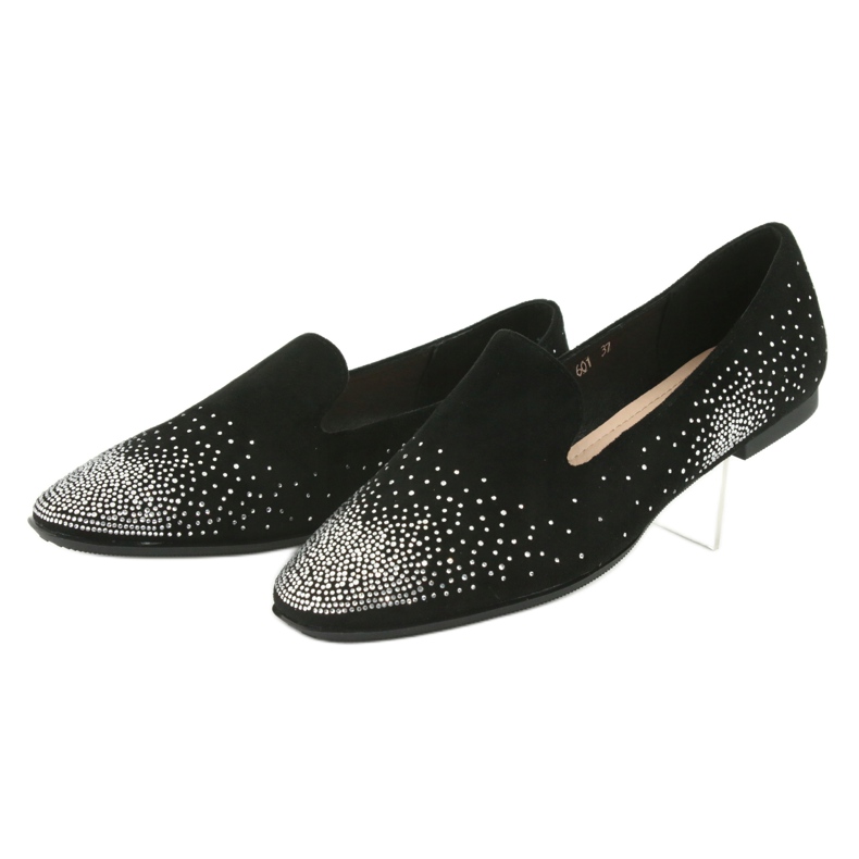 Sergio Leone Ballerinas femininas com zircões pretos 601 3 Sergio Leone Ballerinas femininas com zircões pretos 601 3