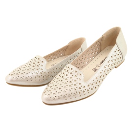 M.Daszyński Lords golden ballerinas Daszyński SA151 marrom cinza 3