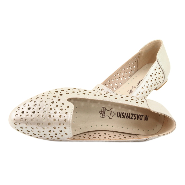 M.Daszyński Lords golden ballerinas Daszyński SA151 castanho cinza 5