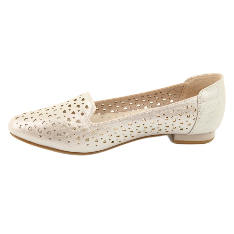 M.Daszyński Lords golden ballerinas Daszyński SA151 marrom cinza 2