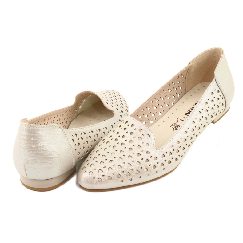 M.Daszyński Lords golden ballerinas Daszyński SA151 marrom cinza 4