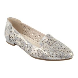 M.Daszyński Lordsy ballerinas lavanda / ouro Daszyński SA151 rosa cinza 1