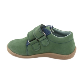 Sapatos infantis de couro para velcro verde 305 Mazurek 2