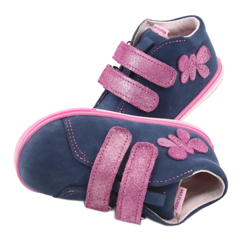 Mazurek 264 Motor -Navy/rosa botas de borboleta azul 6