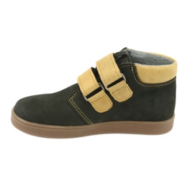 Botas de couro com velcro Mazurek 1341 preto multicolorido amarelo 2