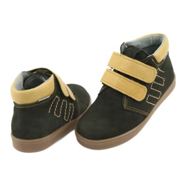 Botas de couro com velcro Mazurek 1341 preto multicolorido amarelo 4