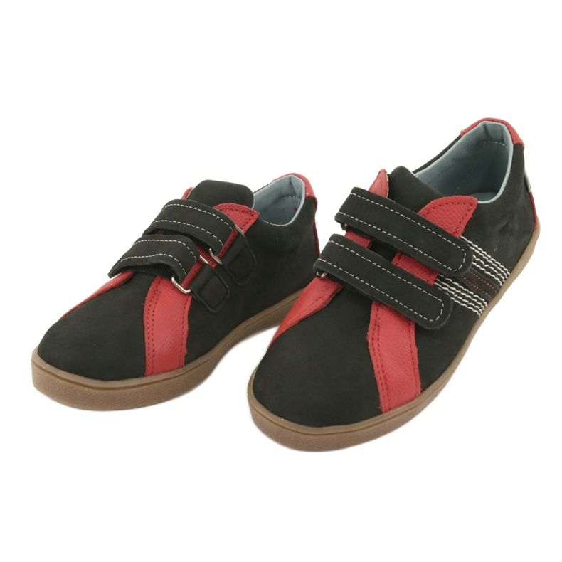 Mazurek 1235 Sapatos para meninos com velcro preto/vermelho 3 Mazurek 1235 Sapatos para meninos com velcro preto/vermelho 3